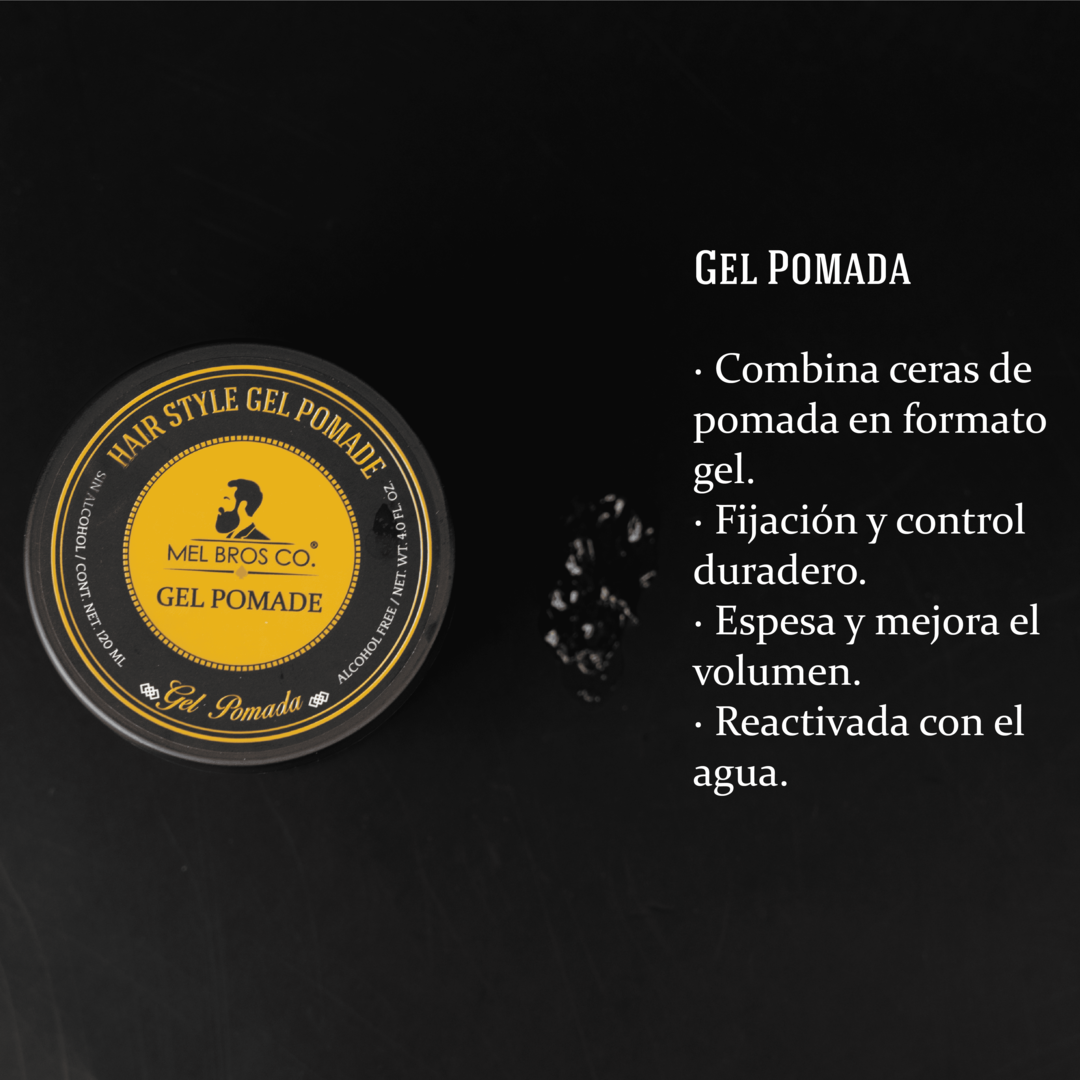 Gel Pomada 4oz | Ceras de Pomada en Consistencia Gel + Brillo Sutil + Fijacion Natural