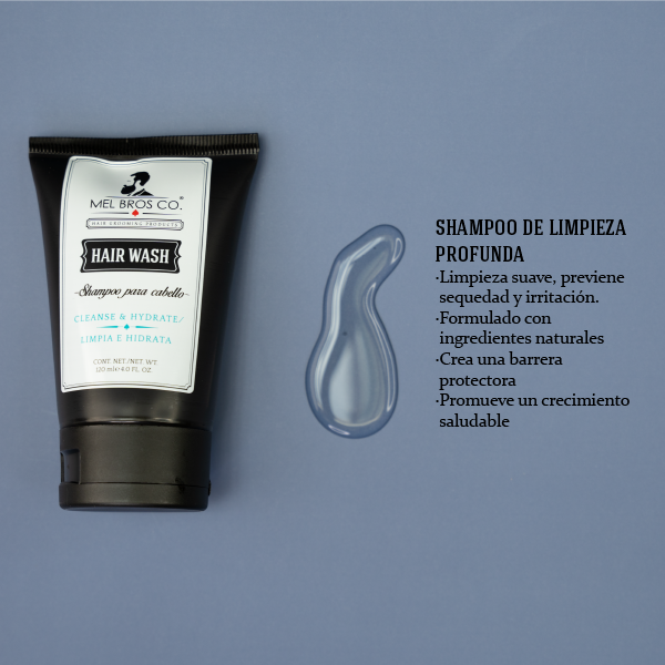 Hair Wash Shampoo de Limpieza Profunda 4oz | Elimina Toxinas