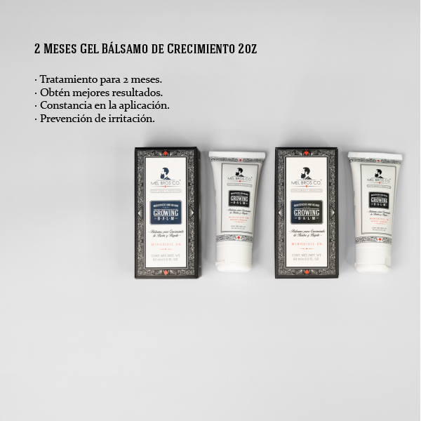 2 Meses Bálsamo Clásico 2oz | Minoxidil + Biotina & Queratina