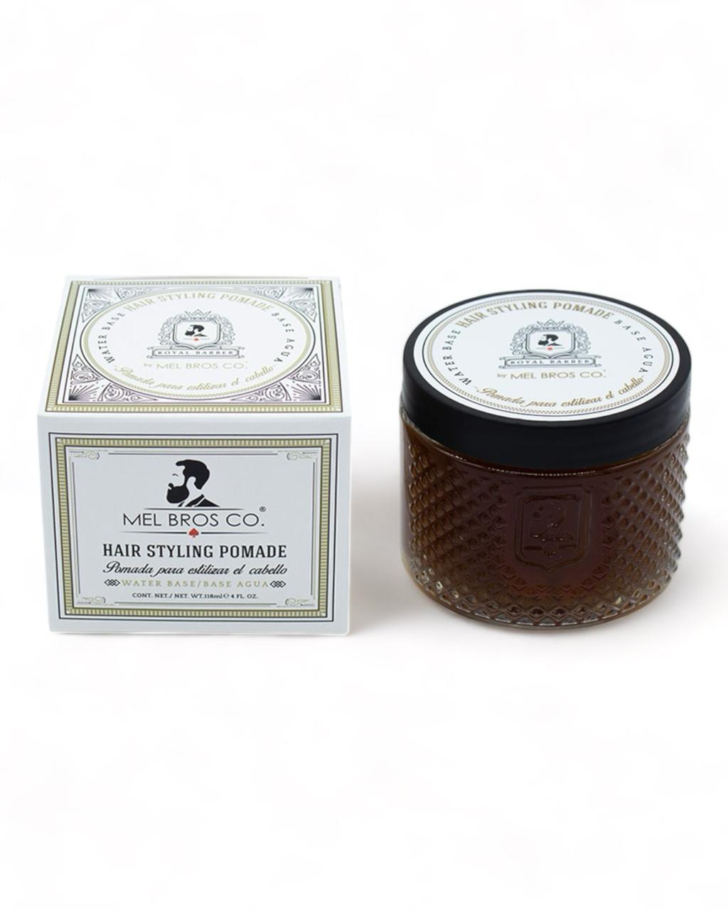 Pomada Base Agua Royal Barber 4oz | Aceite de Cedro + Formula Alemana + Activos y Ceras Naturales