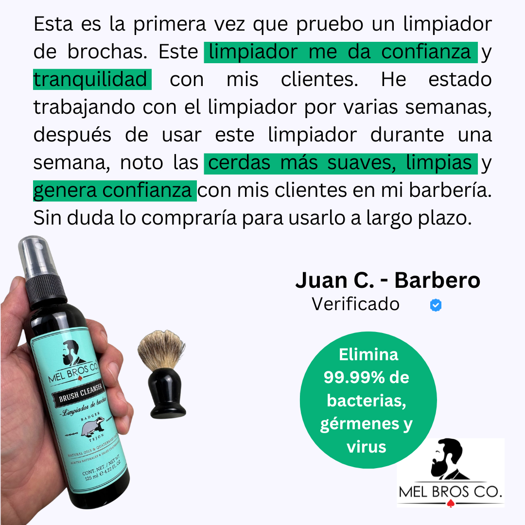 Desinfectante y Limpiador de Brochas 125ml | Desinfecta y Cuida Brochas