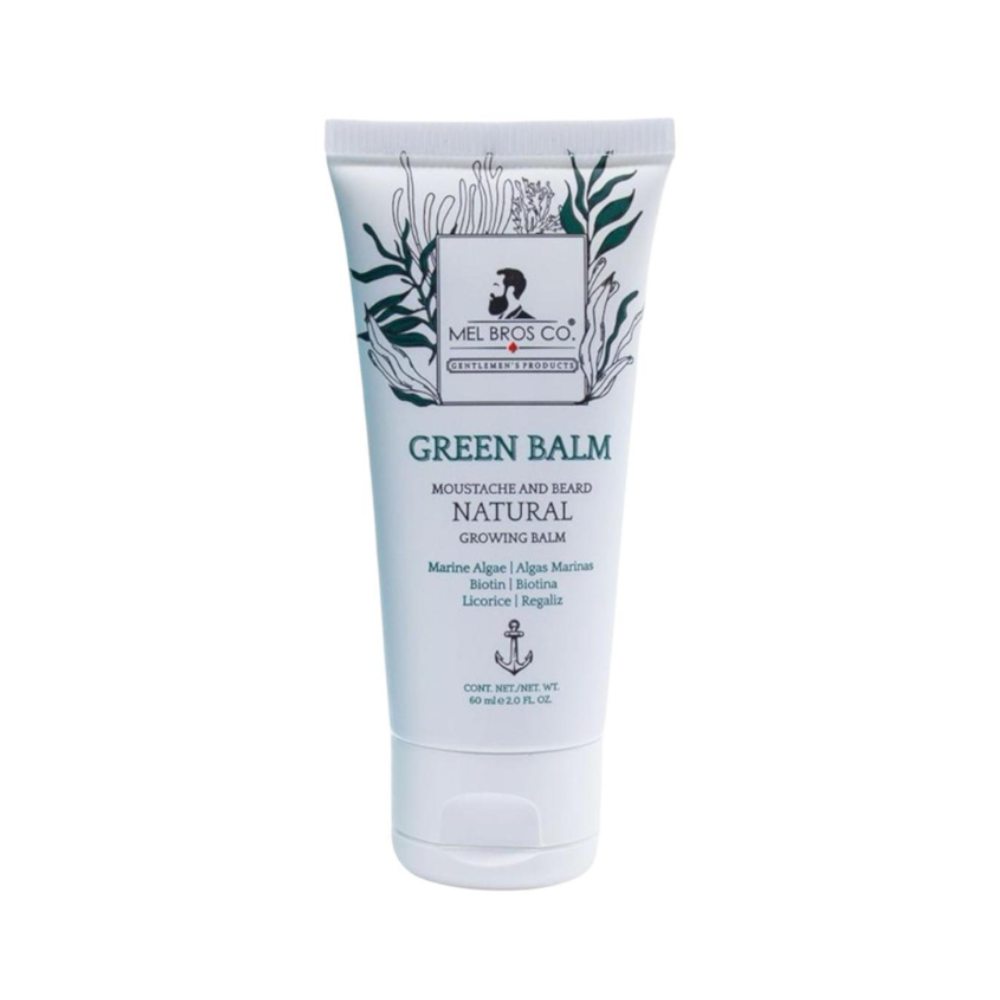 Green Balm Crecimiento de Barba y Bigote 2oz|60ml [SIN CAJA]Alga Marinas + Biotina + Regaliz + Queratina