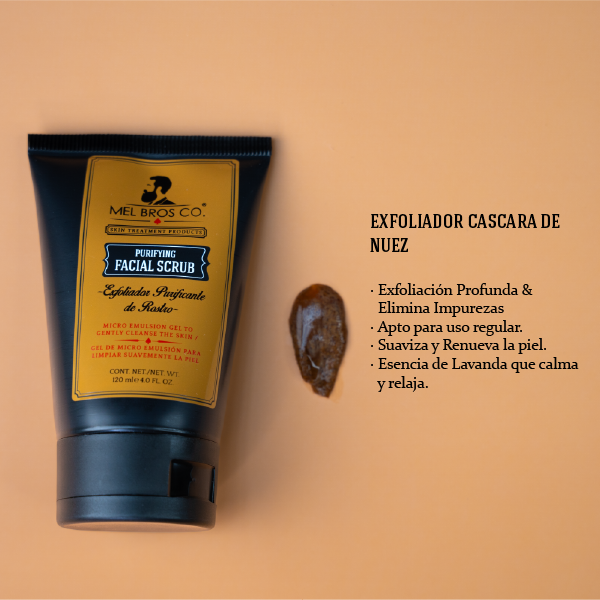 Exfoliador Facial de Cascara de Nuez 4oz | Limpieza Natural