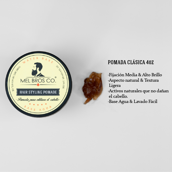 Pomada Clasica 4oz | Base Agua + Media fijación